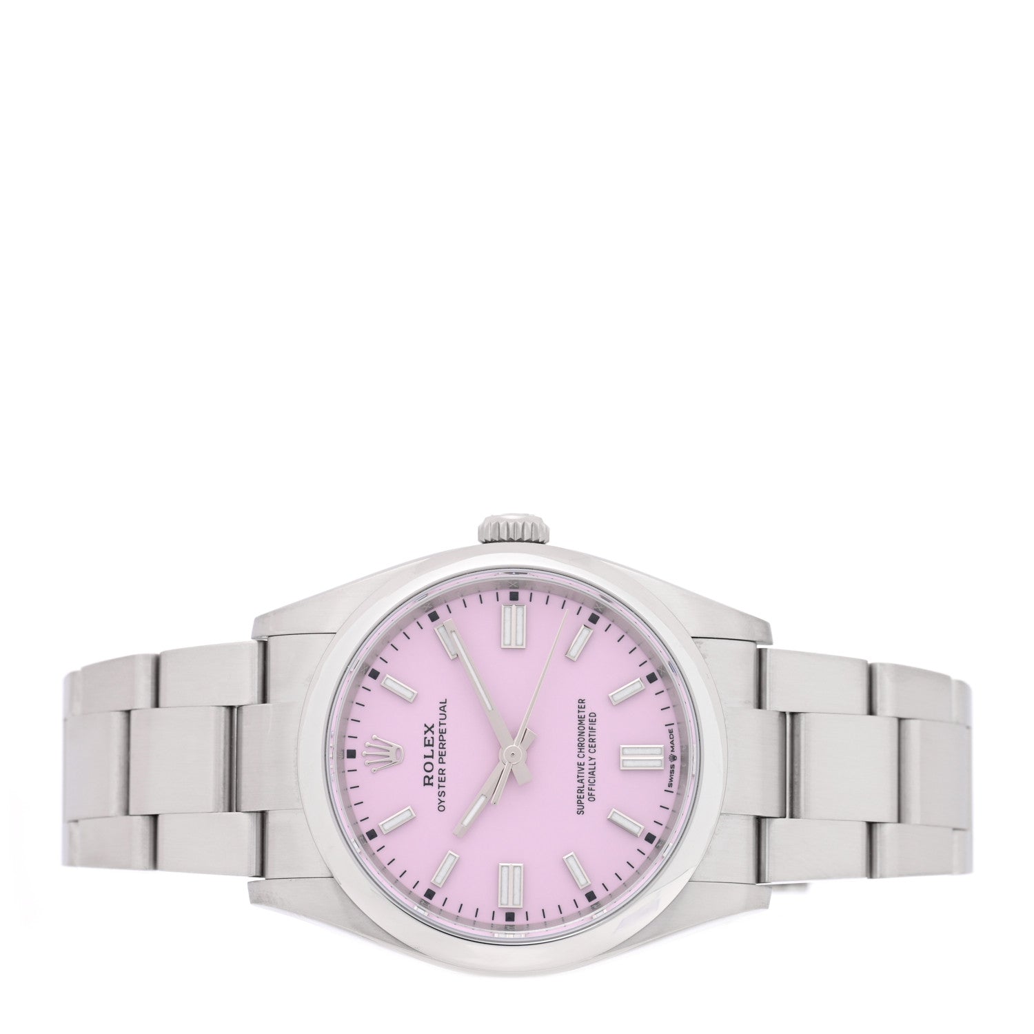 Rolex Stainless Steel 36mm Oyster Perpetual Watch Candy Pink 126000 2 of 5