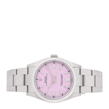 Rolex Stainless Steel 36mm Oyster Perpetual Watch Candy Pink 126000 2 of 5