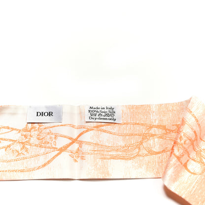Christian Dior Silk ABCDior "S" Mitzah Scarf Rose 3 of 4