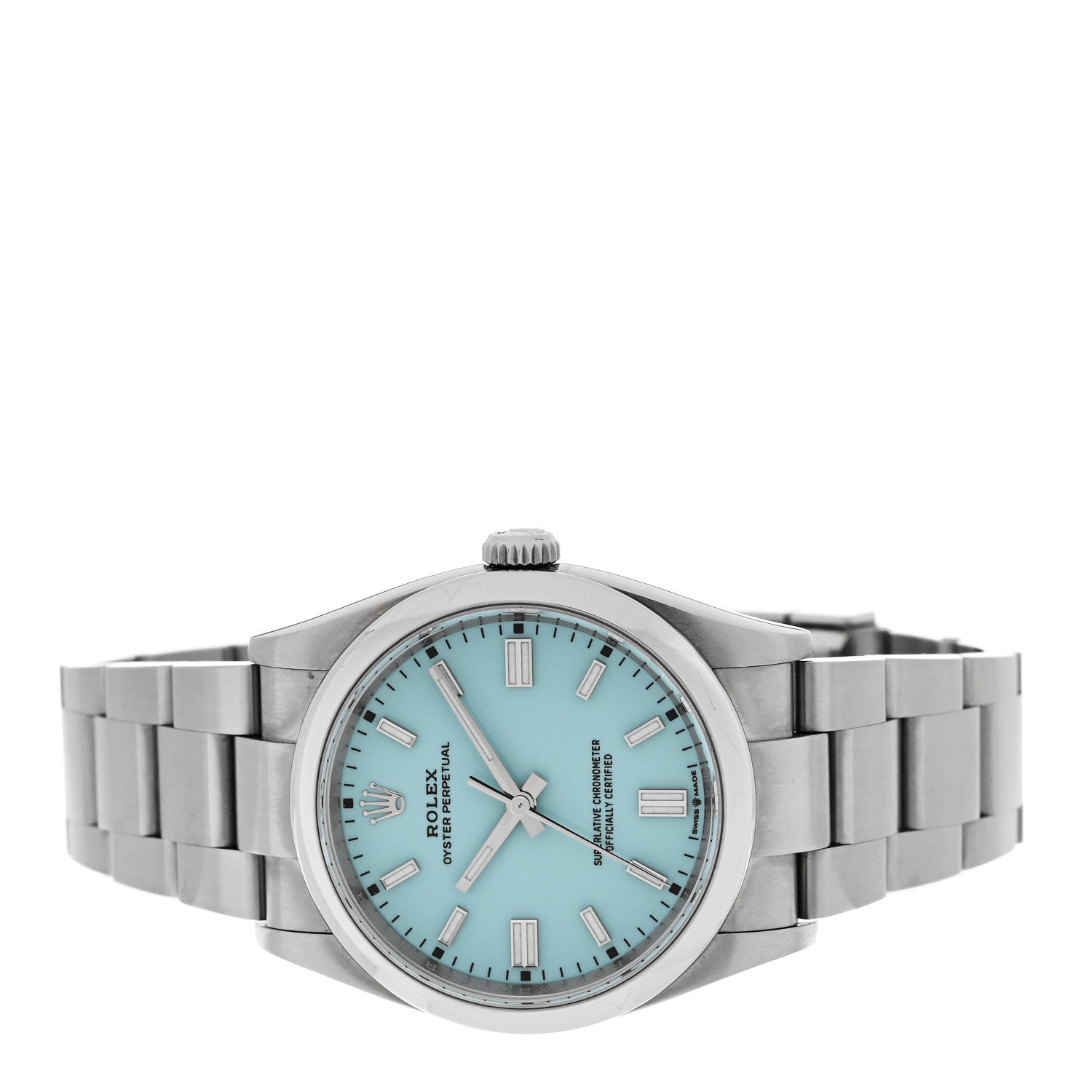 Rolex Stainless Steel 36mm Oyster Perpetual Watch Turquoise 126000 2 of 5