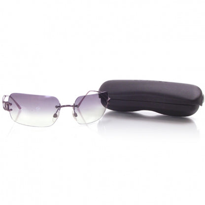 Chanel Frameless CC Logo Sunglasses Lavender 4 of 8