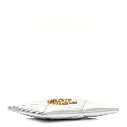 Chanel Metallic Goatskin Quilted 19 Card Holder Silver 4 of 11