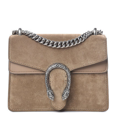 Gucci Suede Mini Dionysus Shoulder Bag Taupe 1 of 13