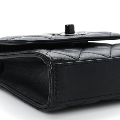 Chanel Lambskin Quilted Mini Trendy CC Clutch With Chain So Black 8 of 9