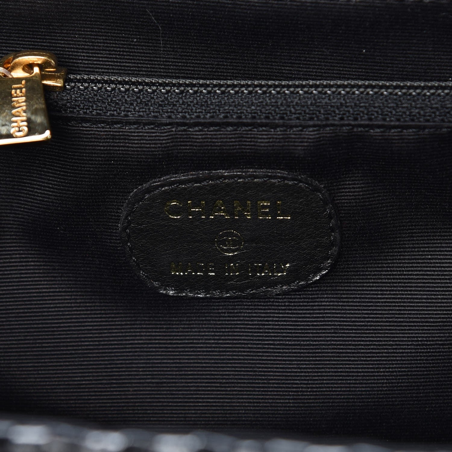 Chanel Patent Woven Mini Flap Black 6 of 11