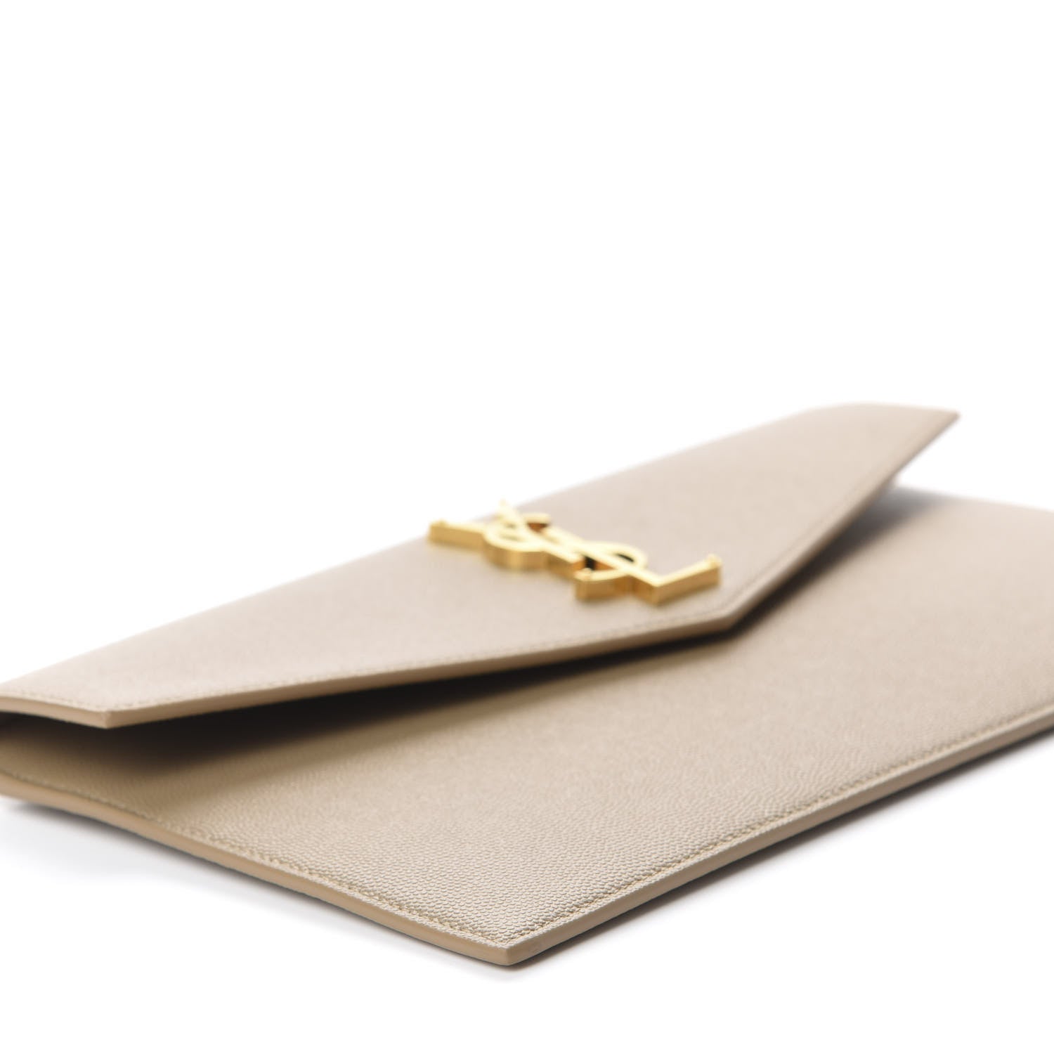 Saint Laurent Grain De Poudre Uptown Pouch Dark Beige 6 of 10