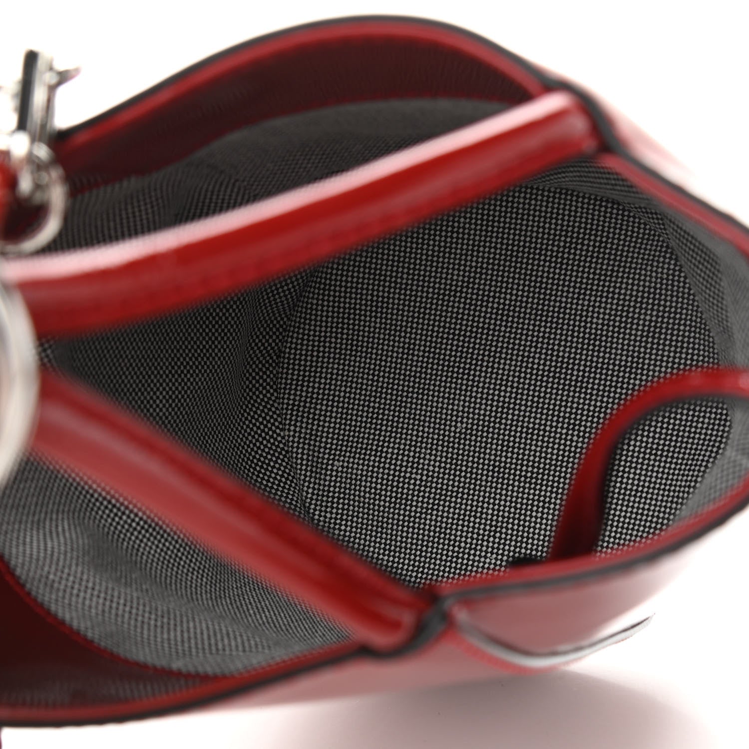 Alexander Wang Patent Roxy Mini Chain Bucket Red Silver Hardware 6 of 12