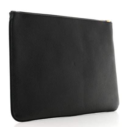 Balenciaga Grained Calfskin Large Ville Zip Pouch Black 3 of 7