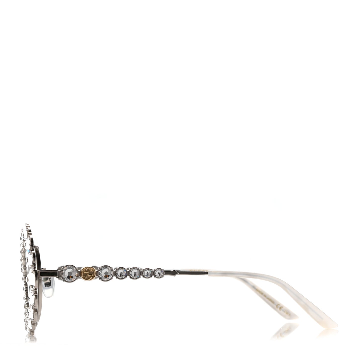 Crystal Oval Sunglasses GG0620S Silver