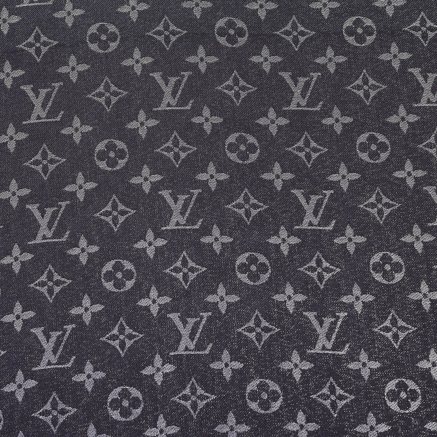 Silk Lurex Wool Monogram Shine Shawl Black