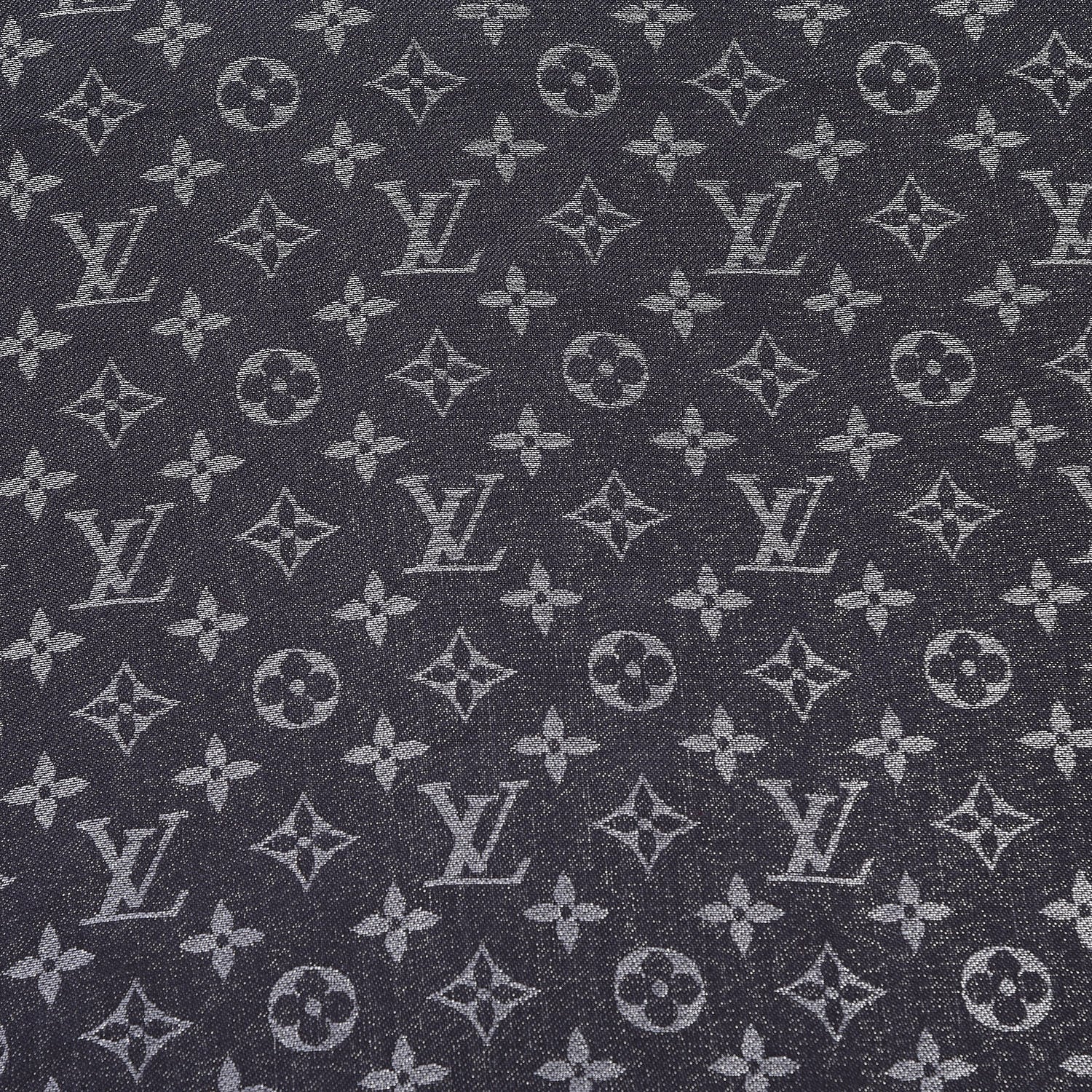 Louis Vuitton Silk Lurex Wool Monogram Shine Shawl Black 4 of 5