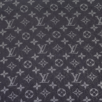 Louis Vuitton Silk Lurex Wool Monogram Shine Shawl Black 4 of 5