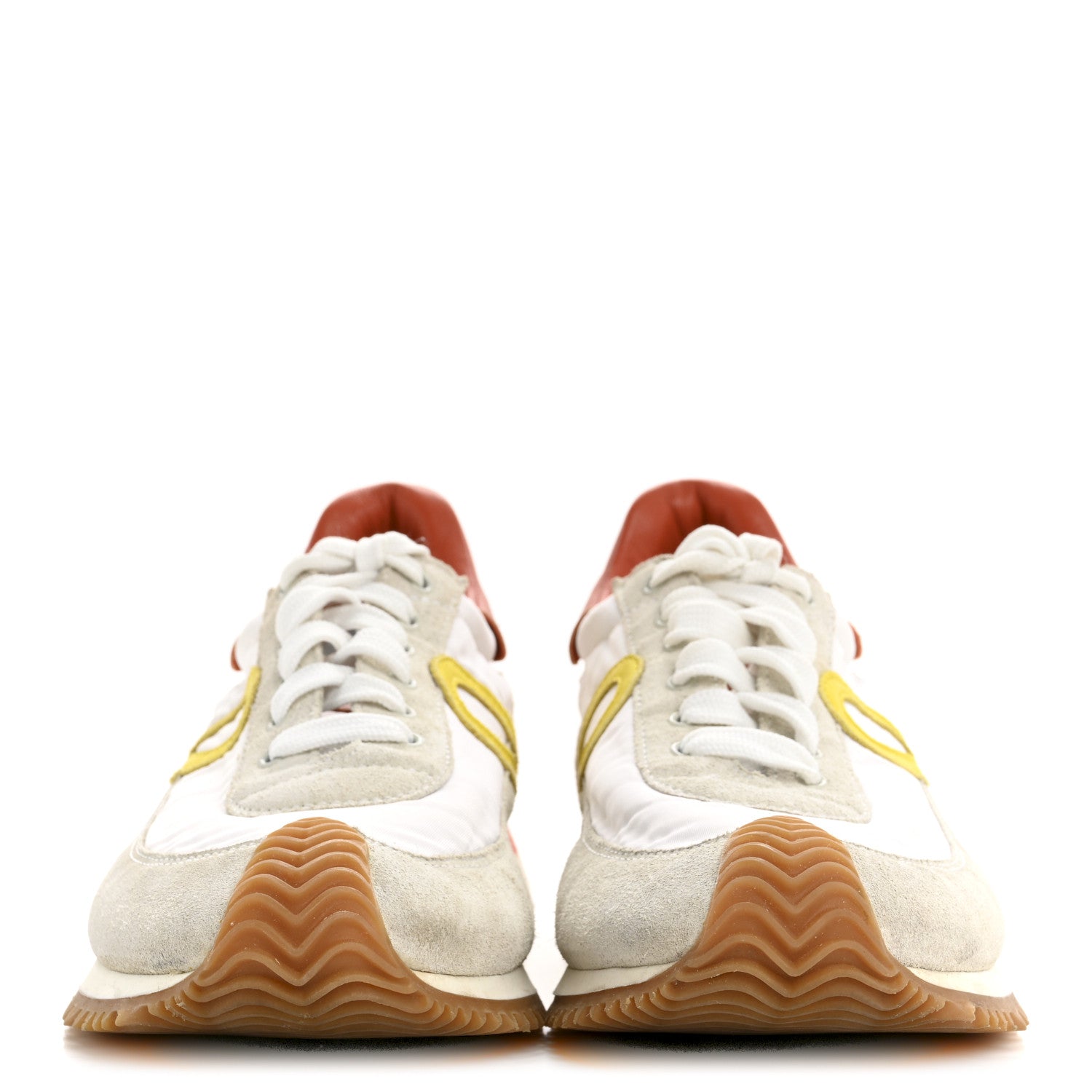 Loewe Nylon Suede Flow Runner Sneakers 39 Grey Yellow 3 of 14