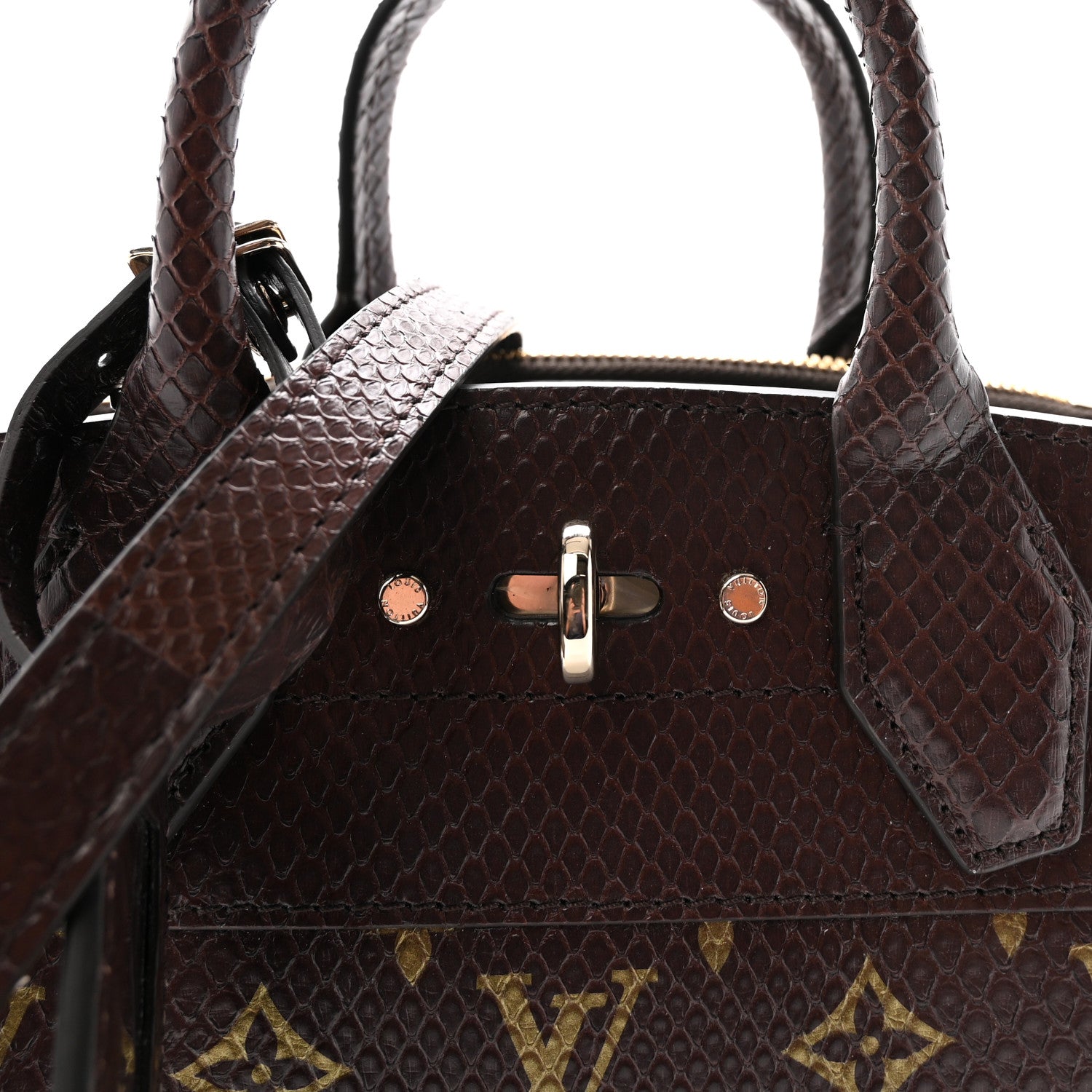Louis Vuitton Snakeskin Monogram City Steamer Mini Brown 1886209