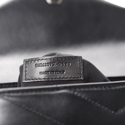 Saint Laurent Calfskin Y Quilted Monogram Toy Loulou Crossbody Bag Black 10 of 12