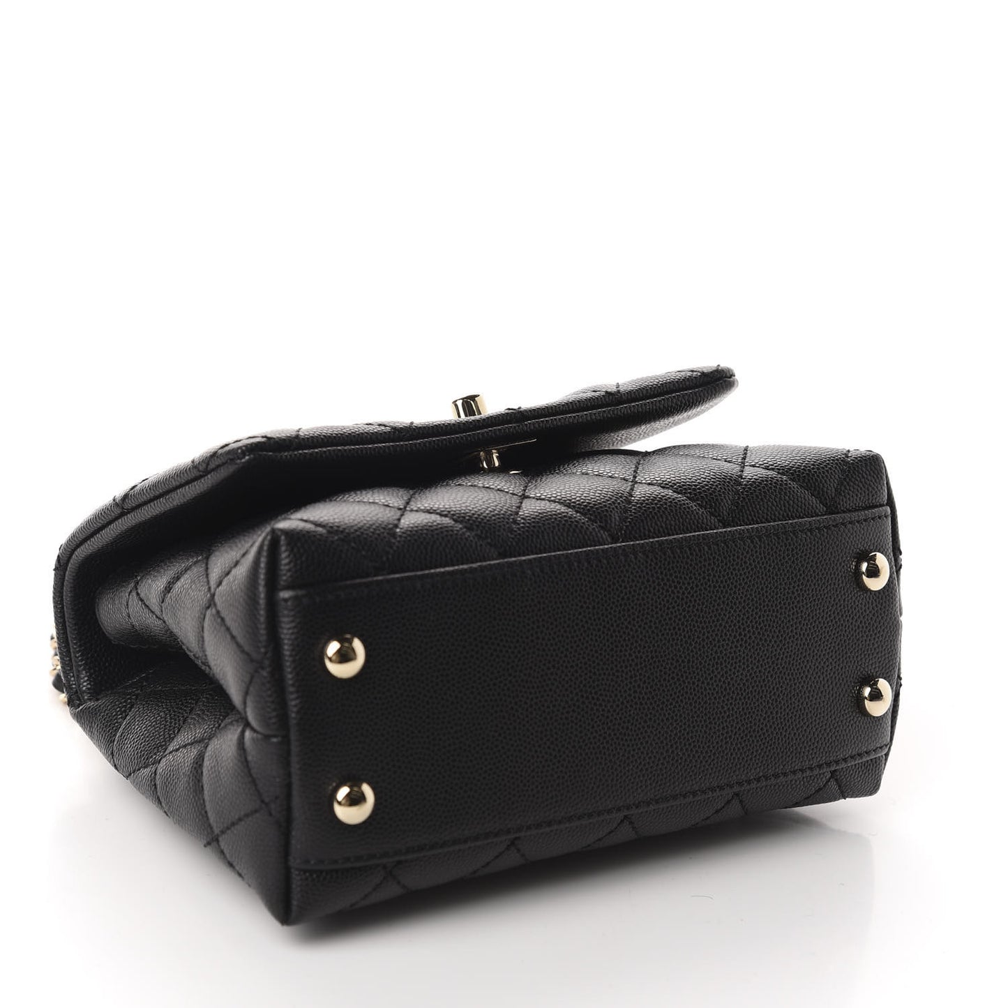 Caviar Quilted Extra Mini Coco Handle Flap Black