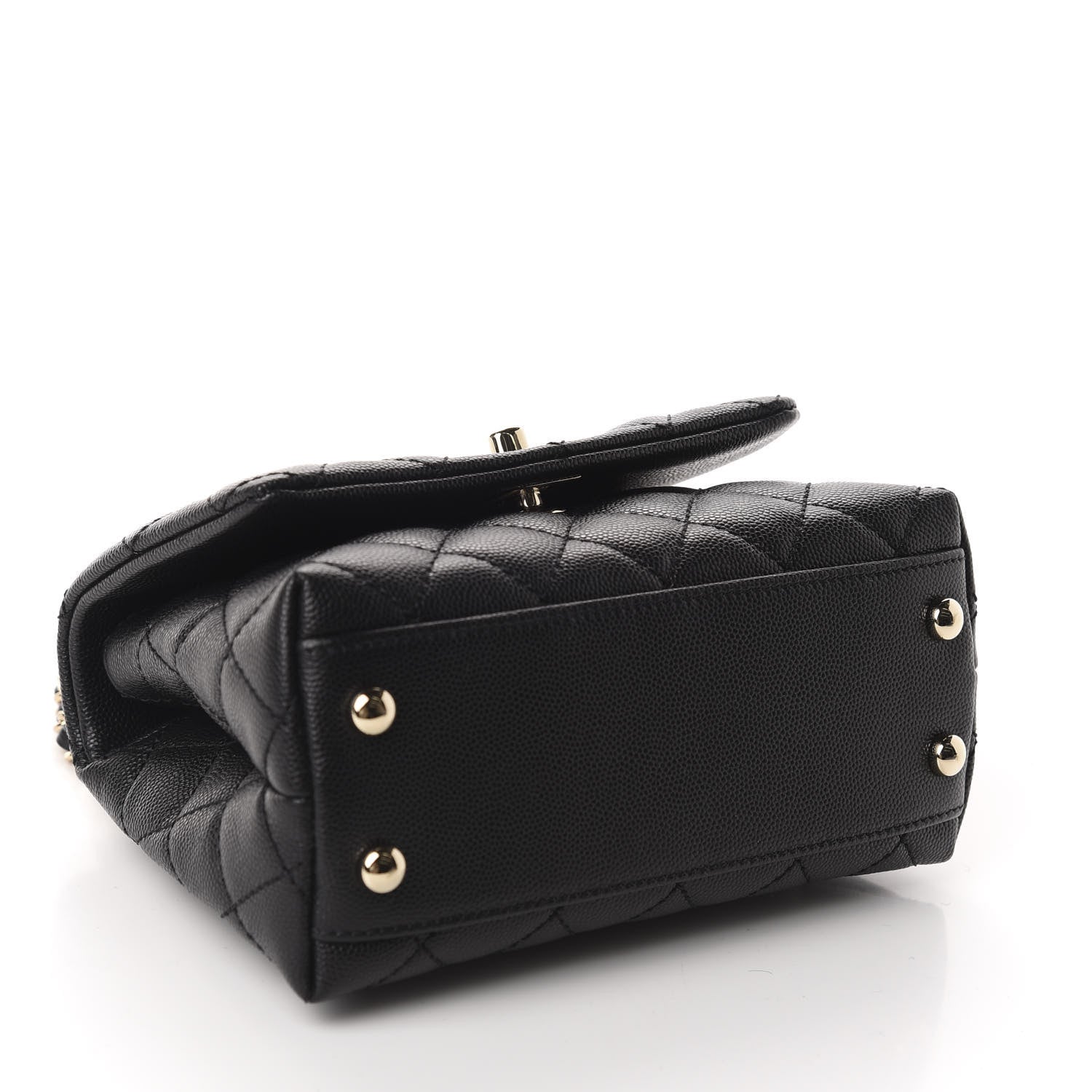 Chanel Caviar Quilted Extra Mini Coco Handle Flap Black 4 of 10