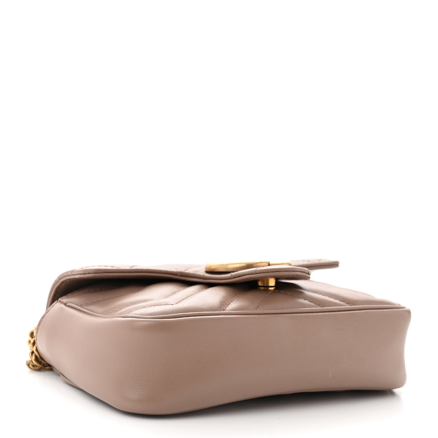 Calfskin Matelasse Super Mini GG Marmont Shoulder Bag Porcelain Rose
