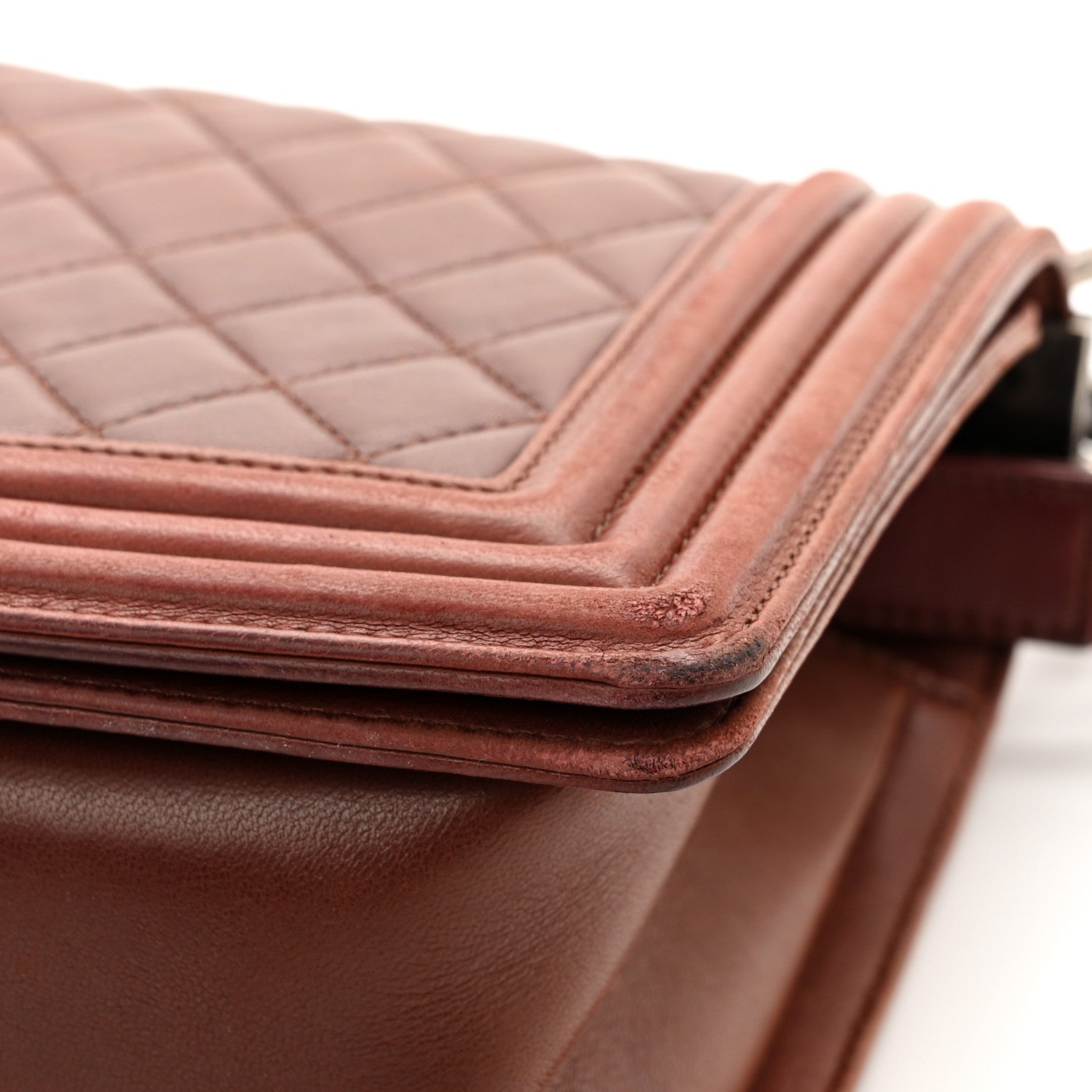 Chanel Lambskin Quilted Medium Boy Flap Burgundy 11 of 13