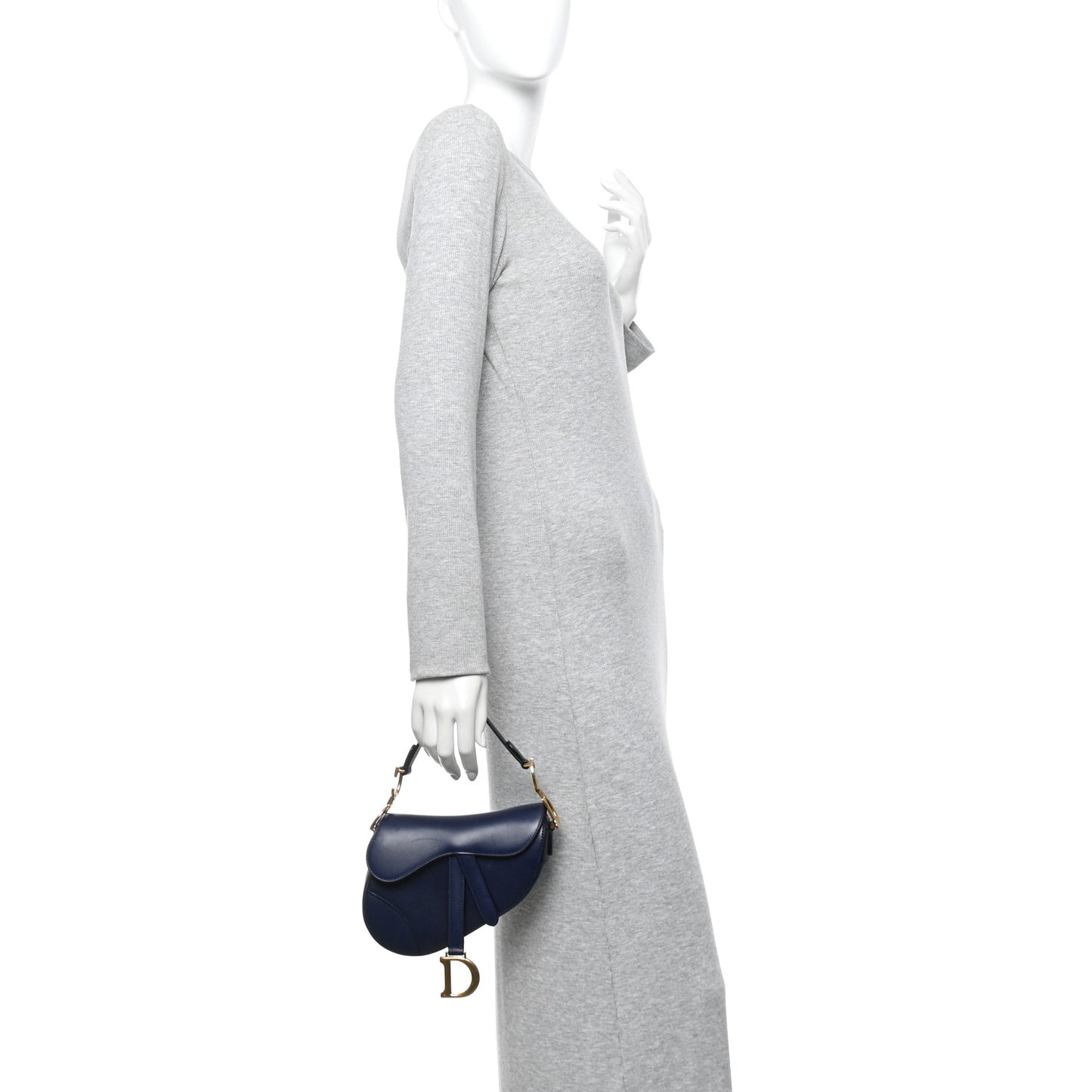 Calfskin Mini Saddle Bag Blue
