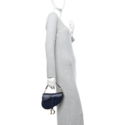 Christian Dior Calfskin Mini Saddle Bag Blue 2 of 9