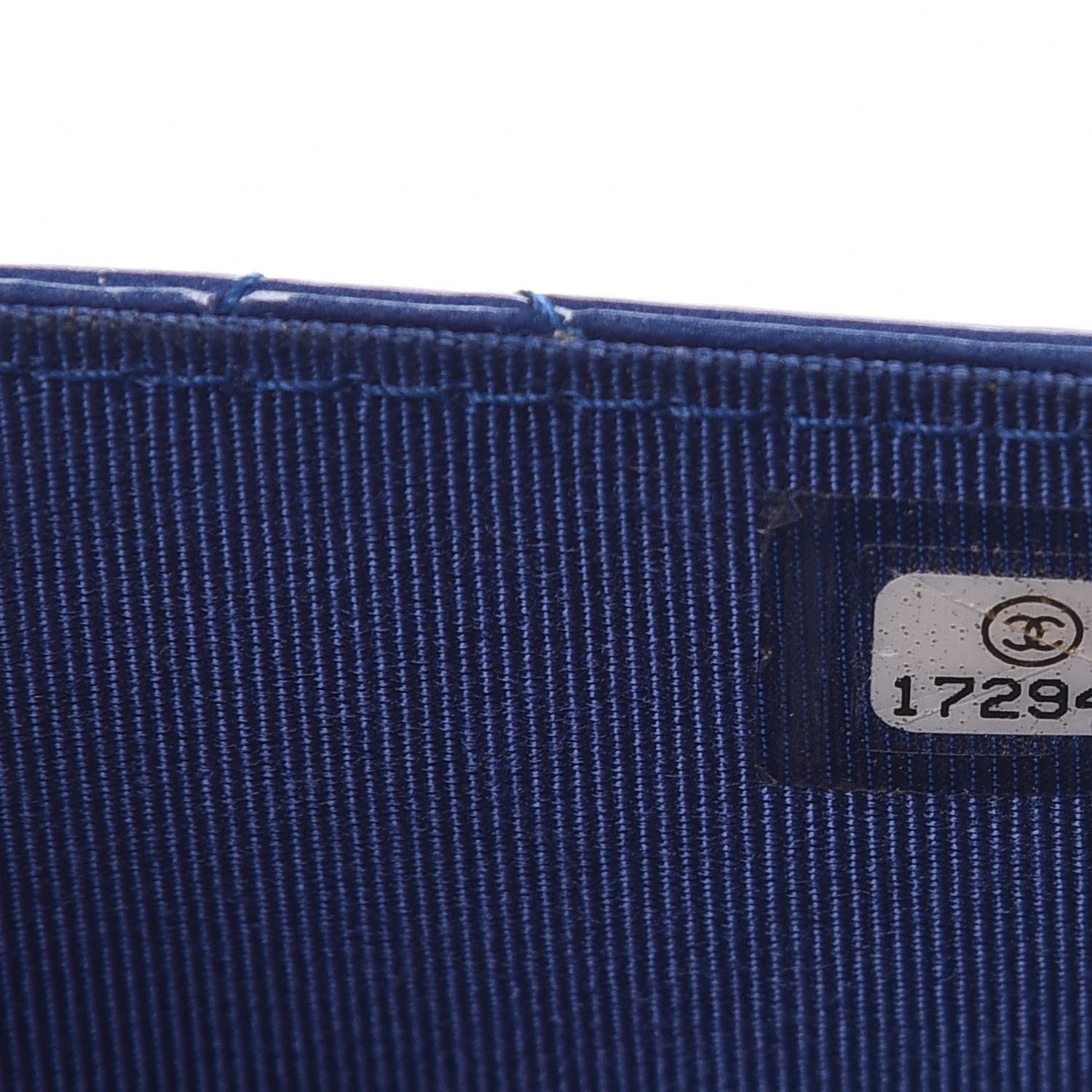 Chanel Patent Quilted Wallet On Chain WOC Blue 8 of 9