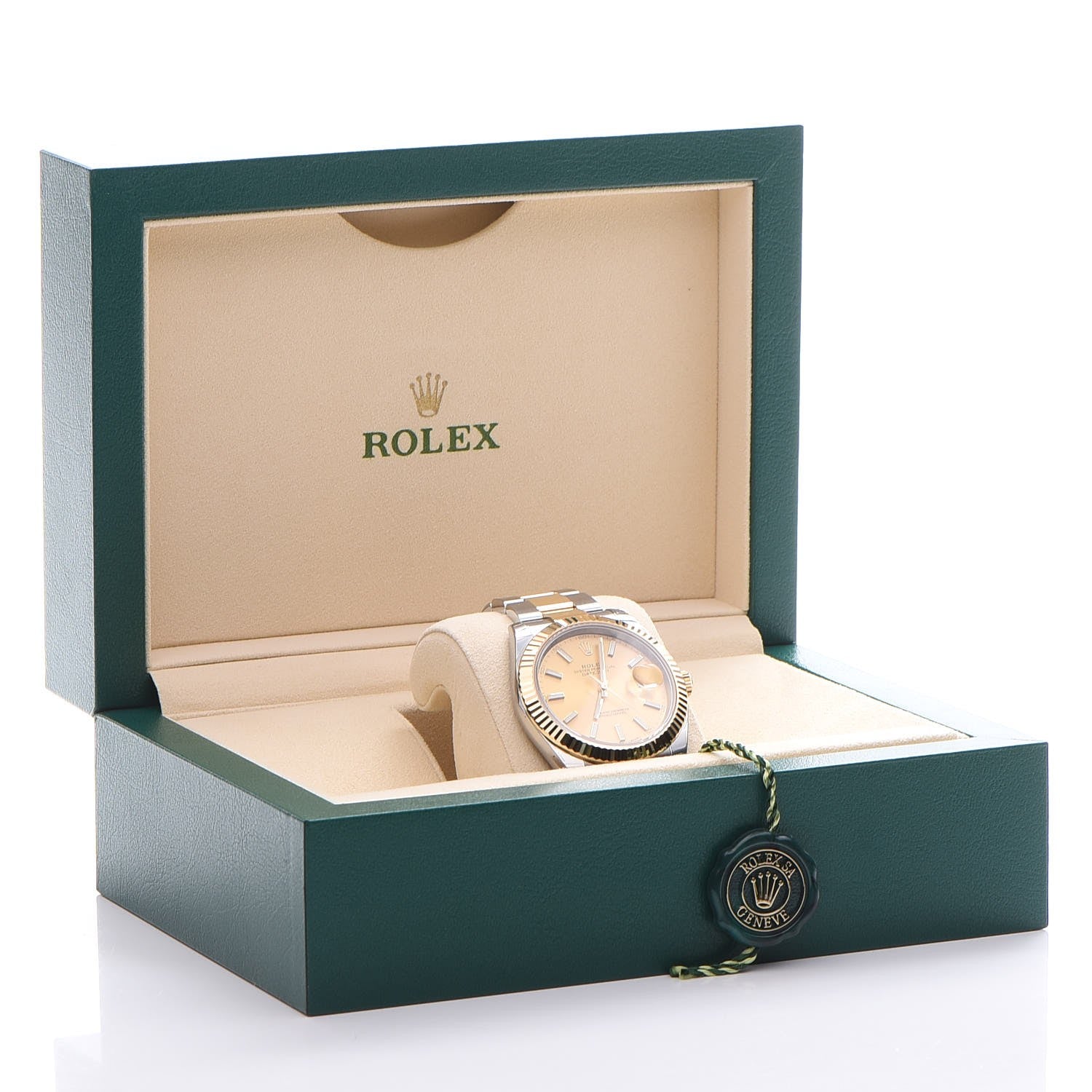 Rolex Stainless Steel 18K Yellow Gold 41mm Oyster Perpetual Datejust Watch Champagne 126333 10 of 10