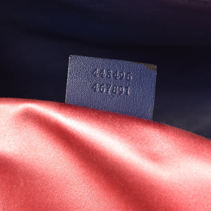 Gucci Velvet Matelasse Medium GG Marmont Shoulder Bag Cobalt Blue 7 of 17