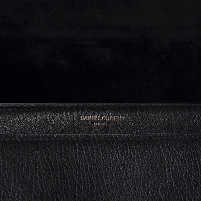 Saint Laurent Calfskin Monogram Book Bag Black 8 of 11