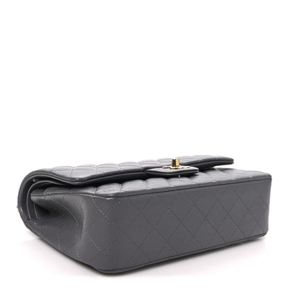 Chanel Caviar Quilted Medium Double Flap Dark Grey 4 of 10