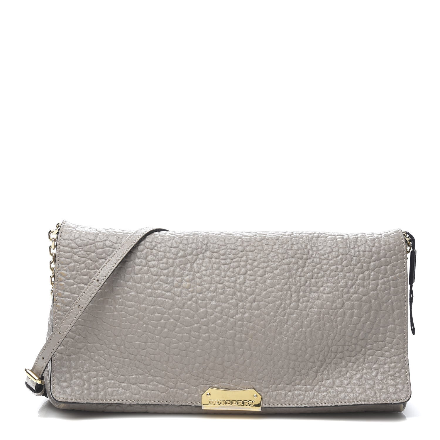 Burberry Signature Grain Medium Mildenhall Crossbody Bag Pale Grey 1 of 10