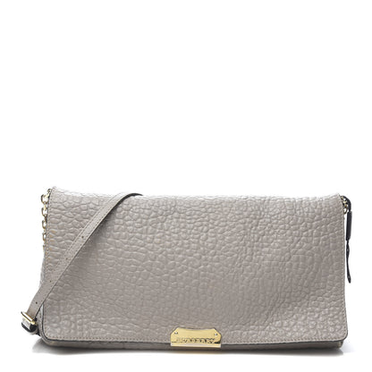 Burberry Signature Grain Medium Mildenhall Crossbody Bag Pale Grey 1 of 10