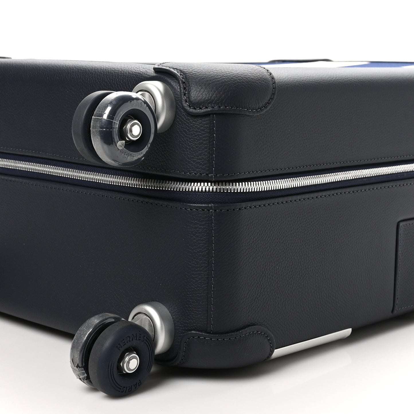 H Plume Canvas Taurillon Cabine R.M.S. Trolley Case Luggage Indigo Ecru Bleu Nuit