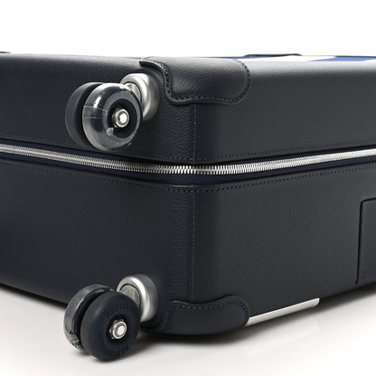 Hermes H Plume Canvas Taurillon Cabine R.M.S. Trolley Case Luggage Indigo Ecru Bleu Nuit 14 of 15