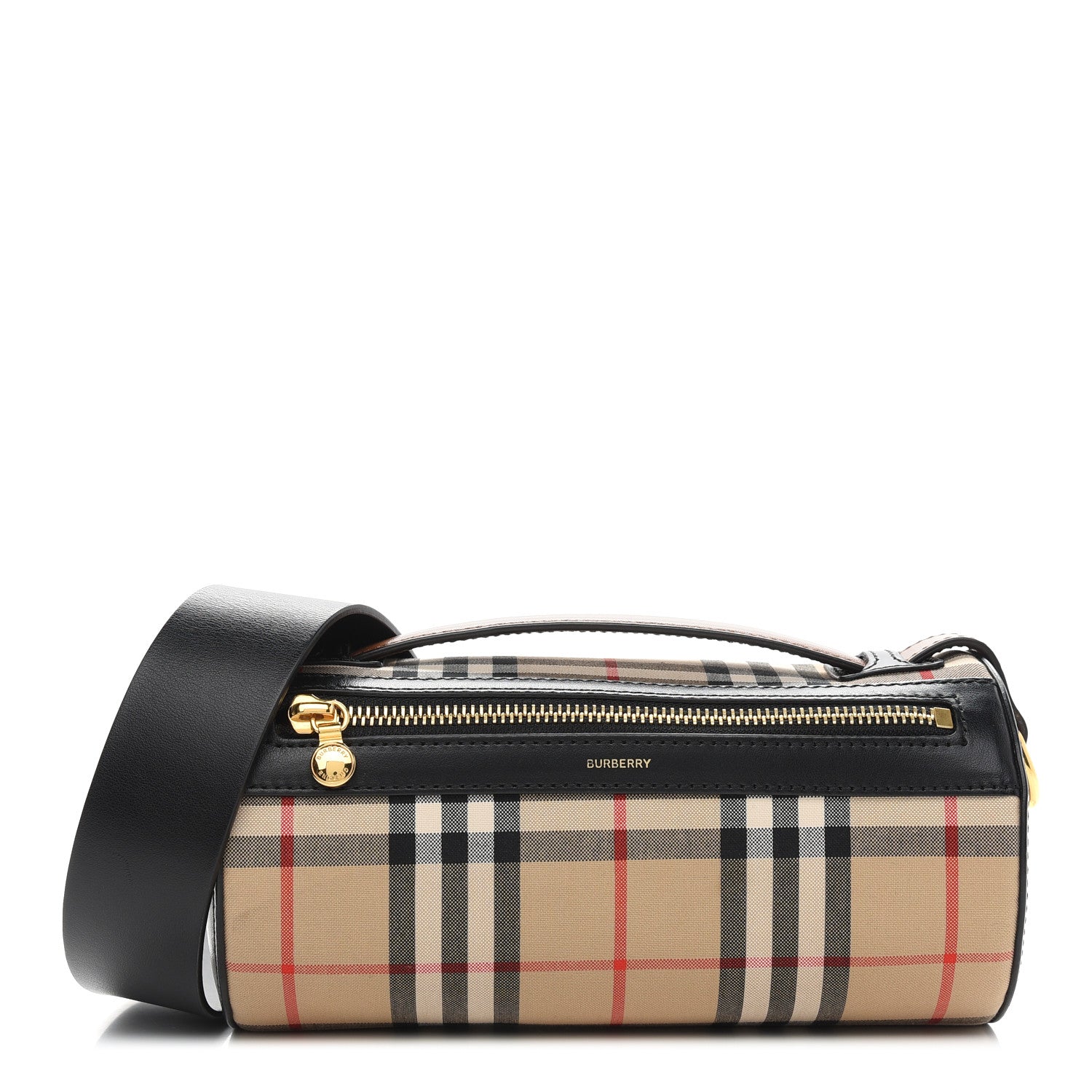 Burberry Vintage Check Calfskin Barrel Bag Archive Beige 1 of 9