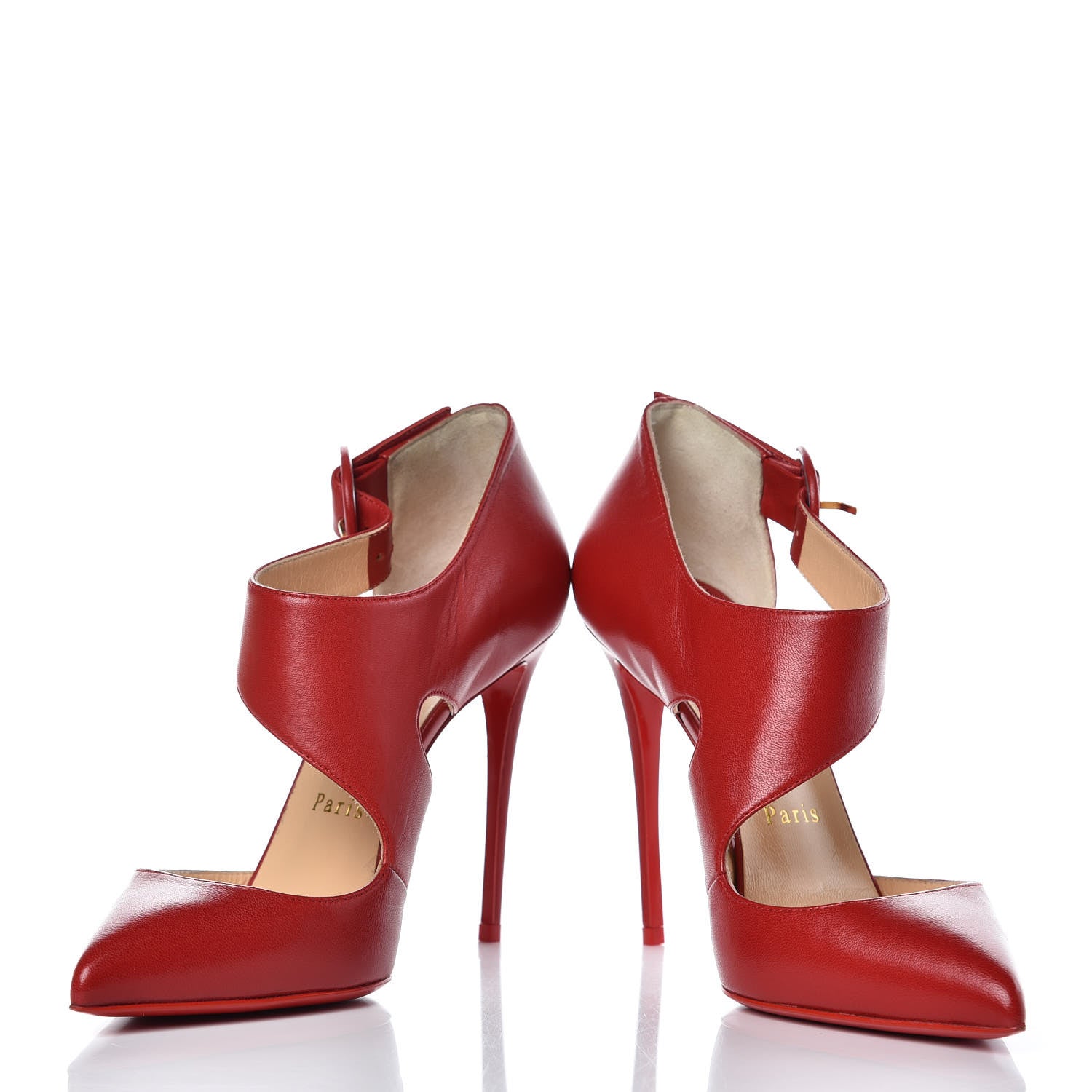 Christian Louboutin Nappa Sharpeta 100 Pumps 37 Flamenco 5 of 12