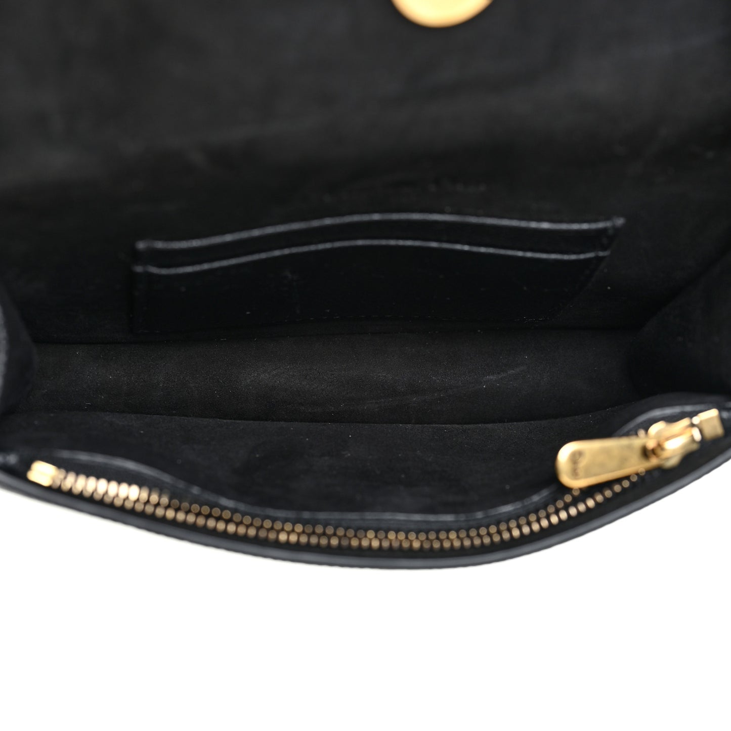 Grained Calfskin Saddle Belt Bag Black