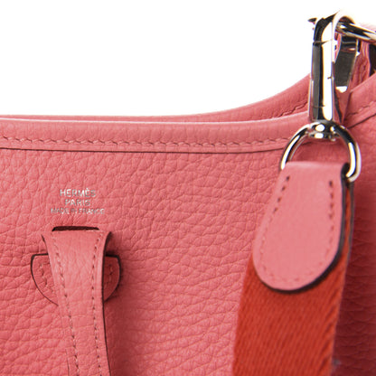 Hermes Taurillon Clemence Amazone Evelyne TPM Rose Azalee Rouge Pivoine 6 of 11