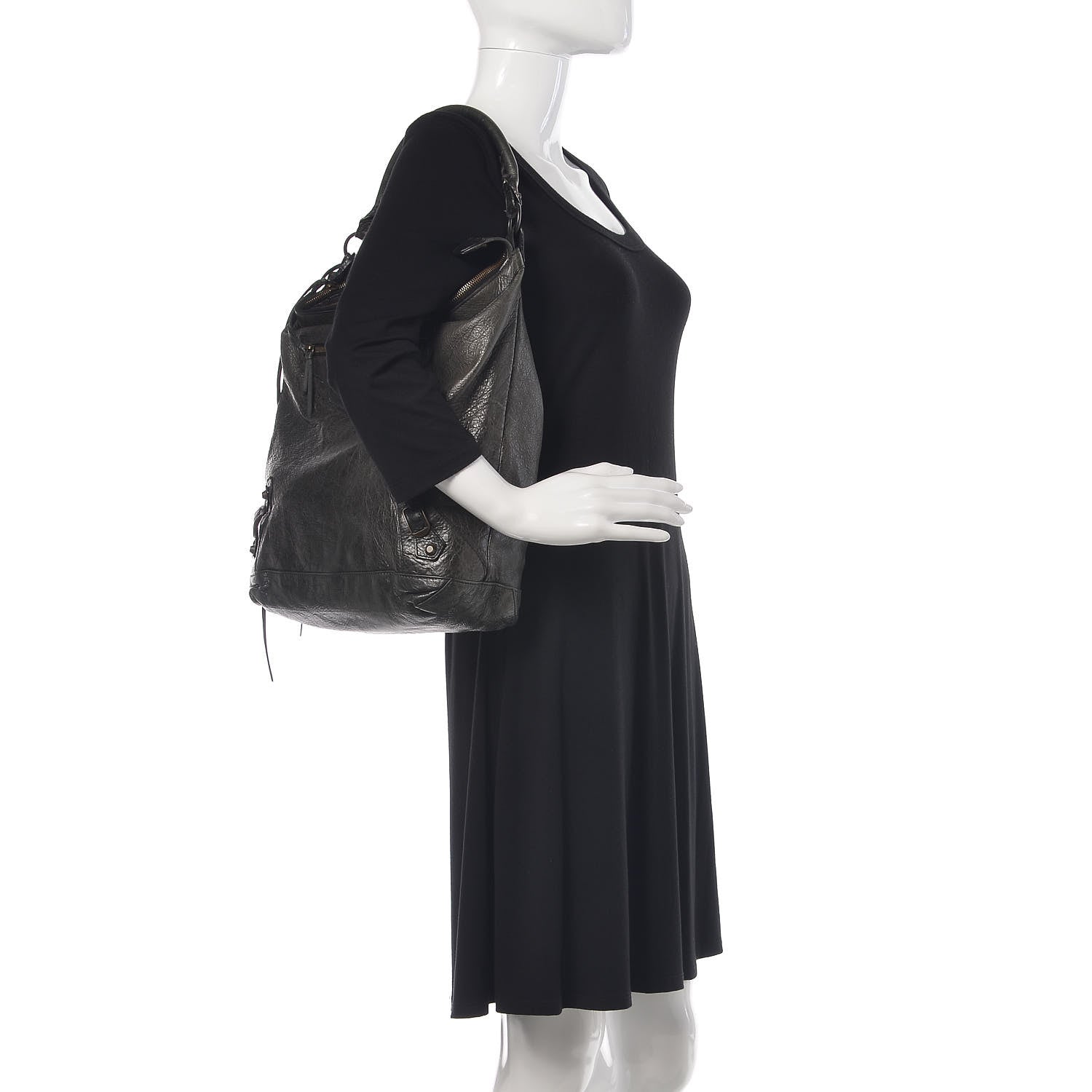 Balenciaga Agneau Classic Hardware Day Hobo Anthracite 2 of 19