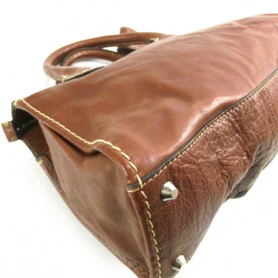 Chloe Calfskin Edith Satchel Ecureil Brown 5 of 12