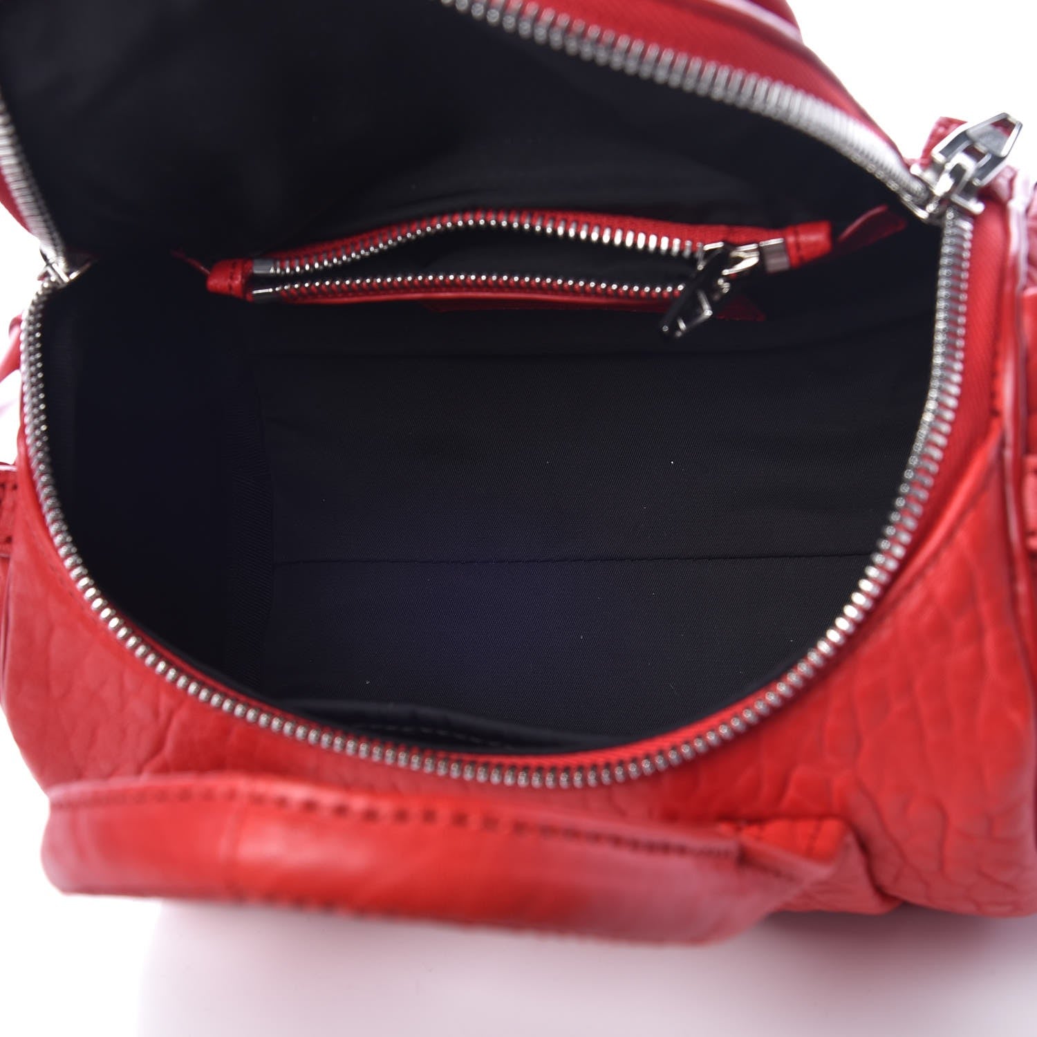 Alexander Wang Pebbled Lambskin Mini Rockie Red Rhodium Hardware 5 of 8