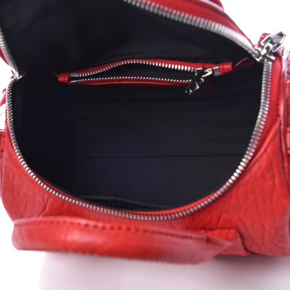 Alexander Wang Pebbled Lambskin Mini Rockie Red Rhodium Hardware 5 of 8