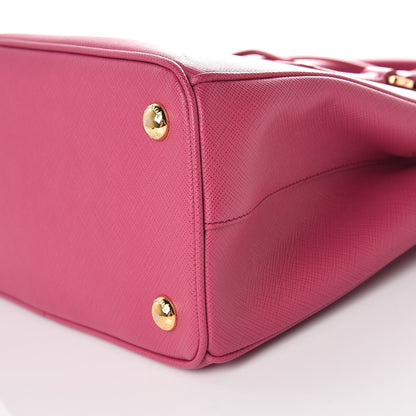 Prada Saffiano Lux Small Galleria Double Zip Tote Fuxia 12 of 14