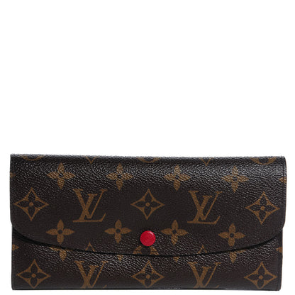 Louis Vuitton Monogram Emilie Wallet Red 1 of 8