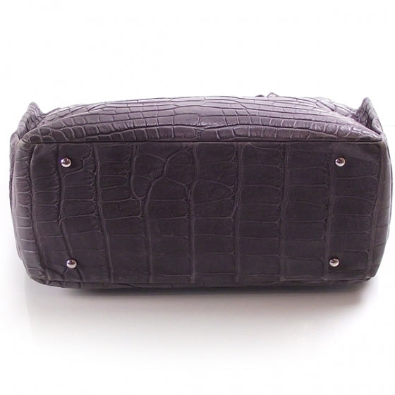 Crocodile Shopping Tote Gray
