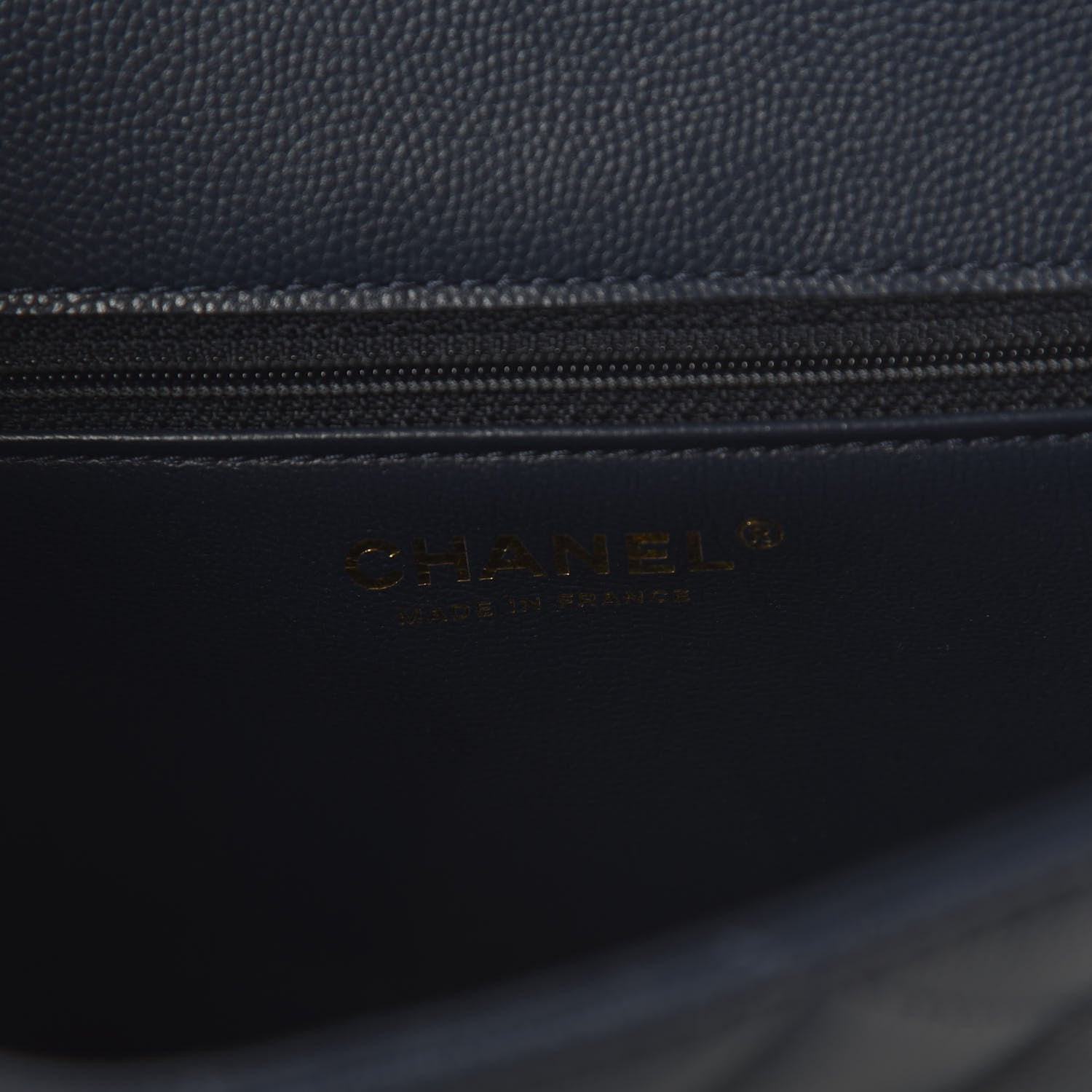 Chanel Caviar Quilted Medium Sweet Classic Flap Navy Blue 8 of 10