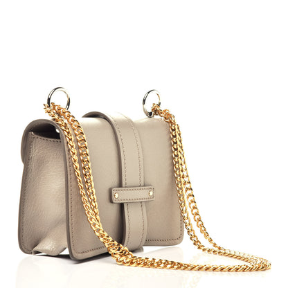 Chloe Shiny Goatskin Calfskin Mini Aby Chain Shoulder Bag Motty Grey 3 of 9