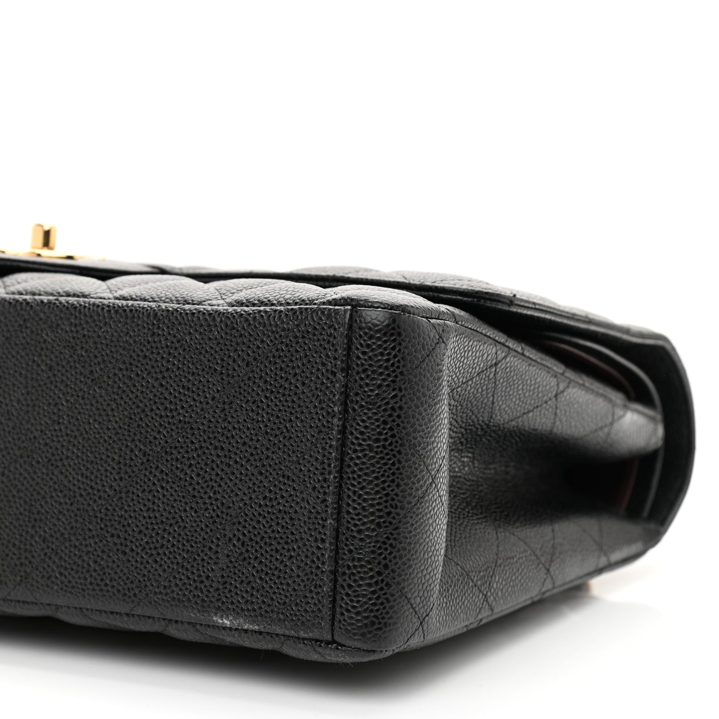 Caviar Quilted Maxi Double Flap Black
