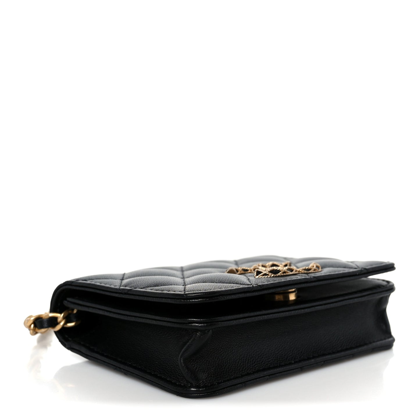 Lambskin Quilted Mini CC Flap Black