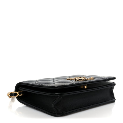 Chanel Lambskin Quilted Mini CC Flap Black 4 of 12